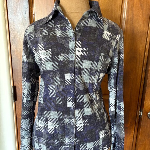 David Cline "INK" Crushed Roll-Up Button Up Ink Shirt - Picture 1 of 4